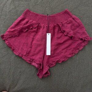 NWT Mustard Seed High Waist Burgundy Shorts